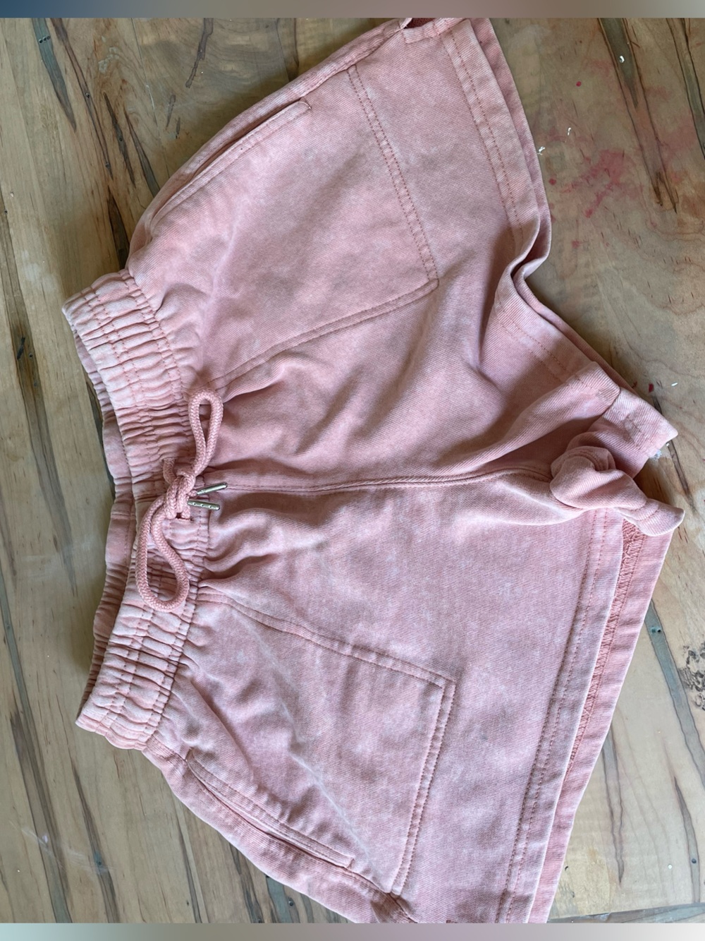 Ultra Flirt Pink Elastic Waist Athletic Shorts with Front Pockets